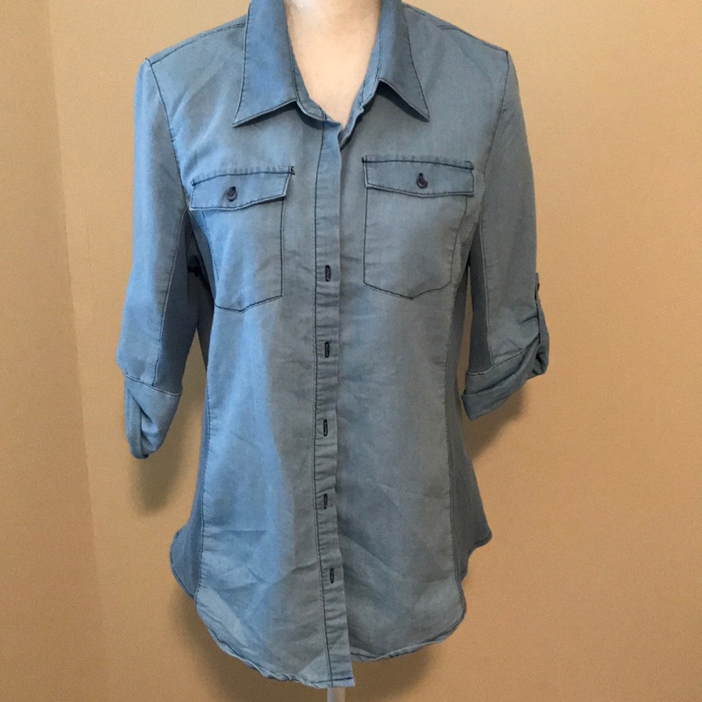 Casual Denim jeans shirt 🌹💙
